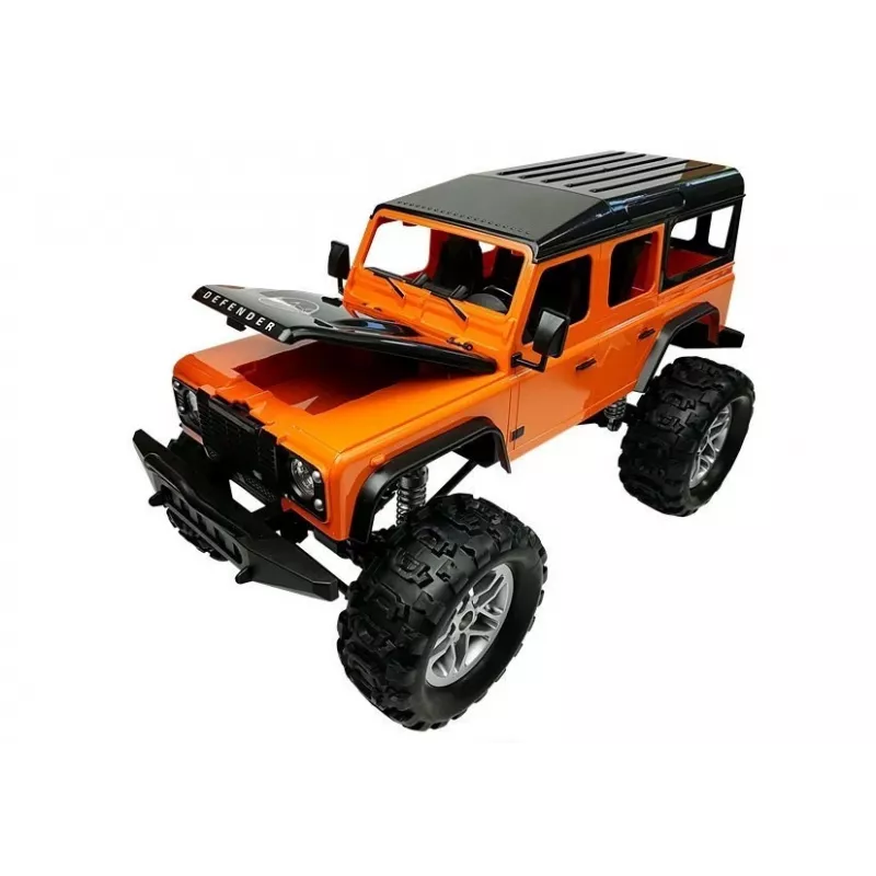 Double E Carro telecomandado Land Rover Defender R/C laranja 1:14
