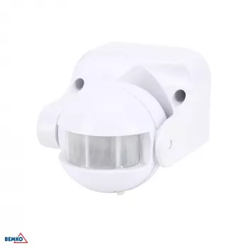 BEMKO Detetor de movimento PIR 1200W 180° branco