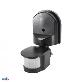 BEMKO Detetor de movimento PIR 1200W 180° preto