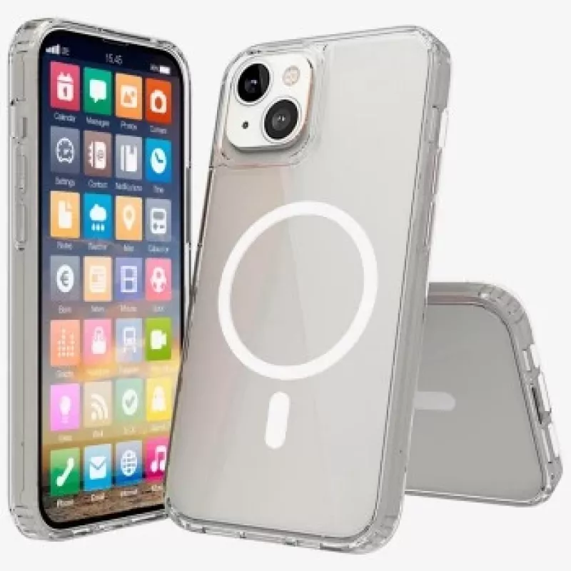 Bumper SCREENOR iPhone 15 Plus MagSafe transparente