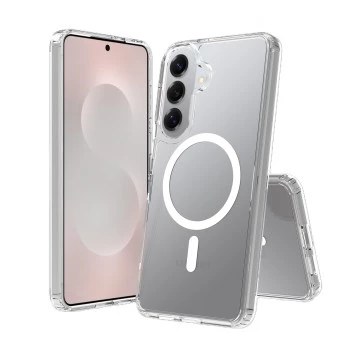 SCREENOR Bumper Case para Samsung S26+, Magnetic Clear