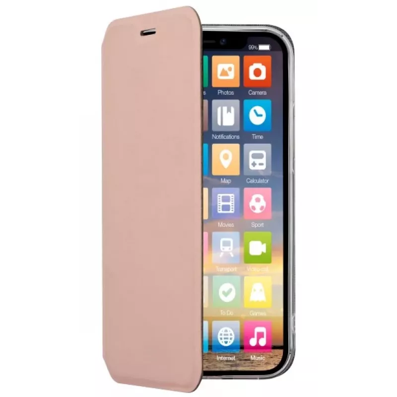 SCREENOR Clever Capa carteira para Apple iPhone 12 / 12 Pro - rosa