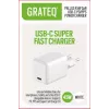 GRATEQ PALLAS GaN USB-C 45W Fonte de alimentação branco
