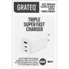 GRATEQ HALTI GaN PD/PPS 2xUSB-C/1xUSB-A 100W Carregador de parede preto