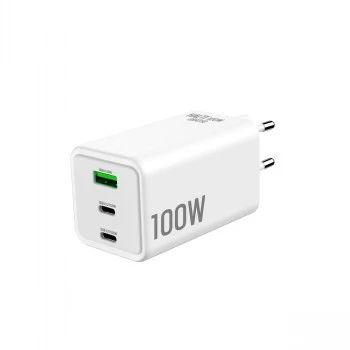 GRATEQ HALTI GaN PD/PPS 2xUSB-C/1xUSB-A 100W Carregador de parede preto