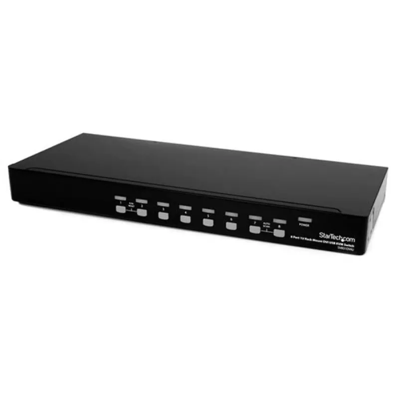 StarTech.com 8 Port 1U DVI USB KVM Switch - 8-fach DVI-I / USB-B Switch para montagem em rack