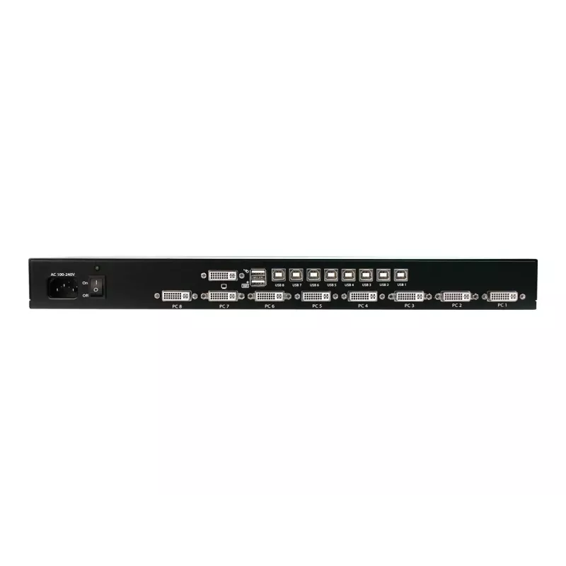 StarTech.com 8 Port 1U DVI USB KVM Switch - 8-fach DVI-I / USB-B Switch para montagem em rack