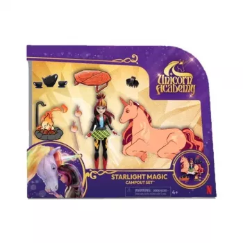 SPINMASTER Unicorn Academy - Conjunto Cinders Campfire (com Valentina, Cinder e acessórios)