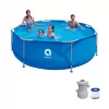 Piscina redonda com estrutura Avenli 305x76 cm conjunto com bomba de filtragem