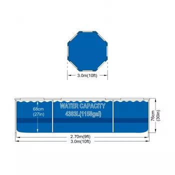 Piscina redonda com estrutura Avenli 305x76 cm conjunto com bomba de filtragem