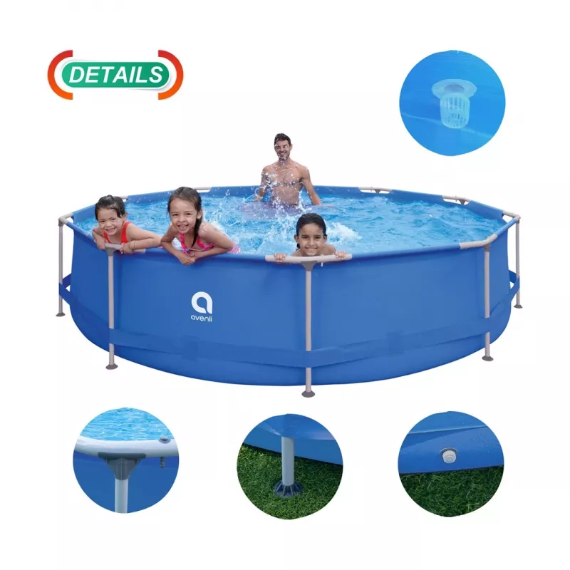 Piscina redonda com estrutura AVENLI 366x76 cm conjunto