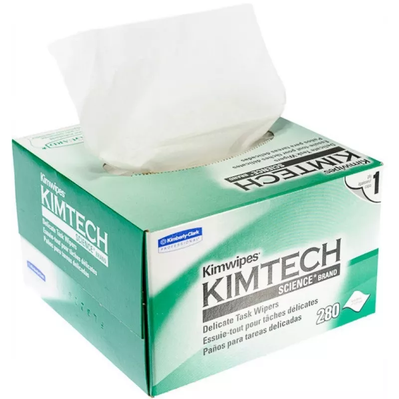 Panos delicados KIMBERLY-CLARK KIMTECH SCIENCE, 280 panos por caixa, branco, 1 camada, baixo teor de partículas, caixa distribuidora