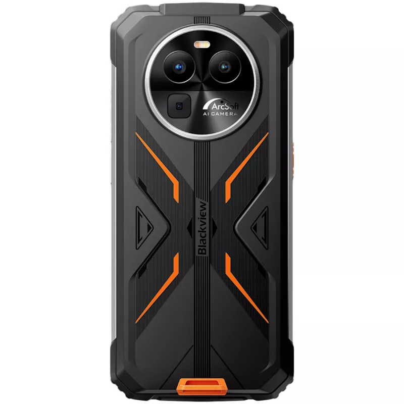 Smartphone robusto Blackview BV8100 6,5 inch FHD+ 120Hz, 8/256GB, 50MP+13MP+VGA, 8800mAh 45W, IP68/IP69K, MIL-STD-810H, Android 14, laranja