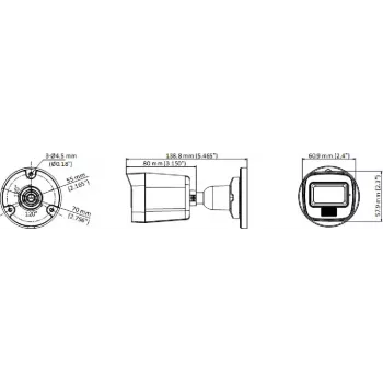 Câmara bullet 4-em-1 Hikvision DS-2CE16K0T-LPFS 3K com objetiva de 2,8mm e luz branca