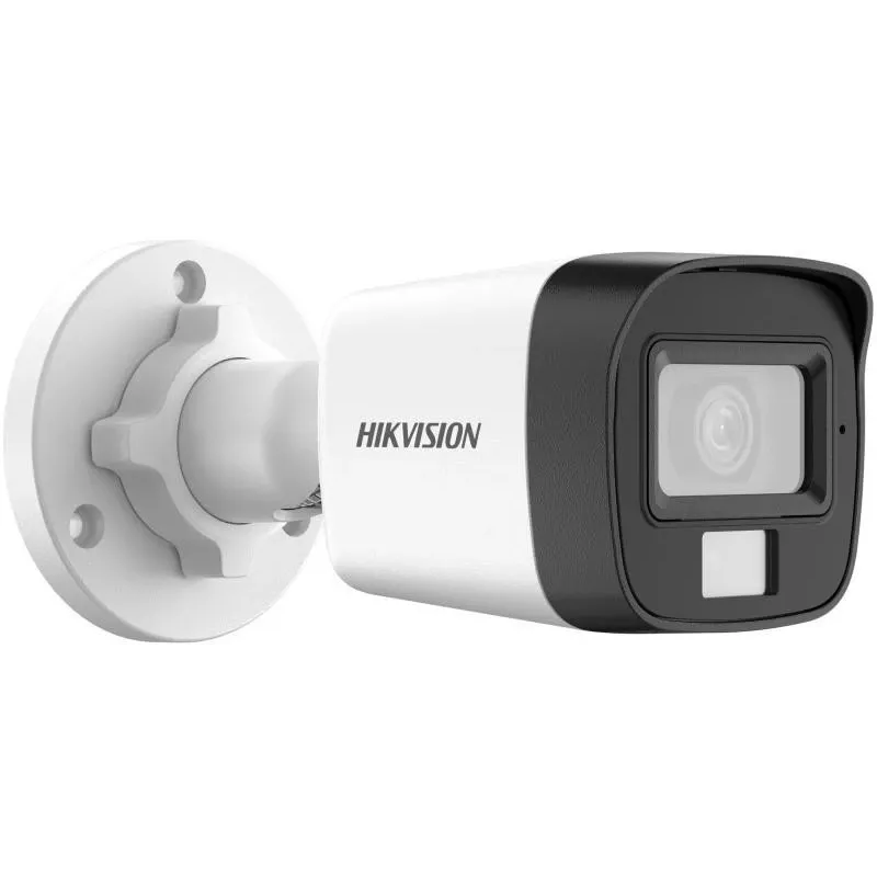 Câmara bullet 4-em-1 Hikvision DS-2CE16K0T-LPFS 3K com objetiva de 2,8mm e luz branca