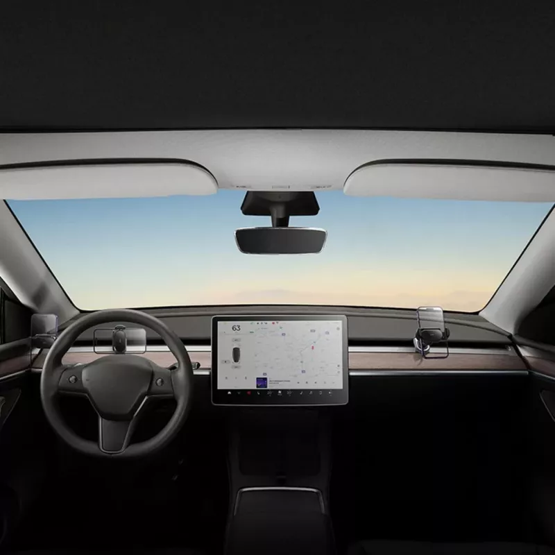 Baseus T-Space Suporte de Carro Elétrico com Painel Solar para Tesla Model 3/Y - Preto