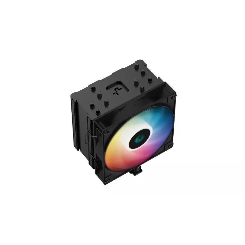 Deepcool AG500 BK ARGB Dissipador CPU Single Tower, Preto, Ventoinha PWM 120mm, 5 Heatpipes, Intel/AMD
