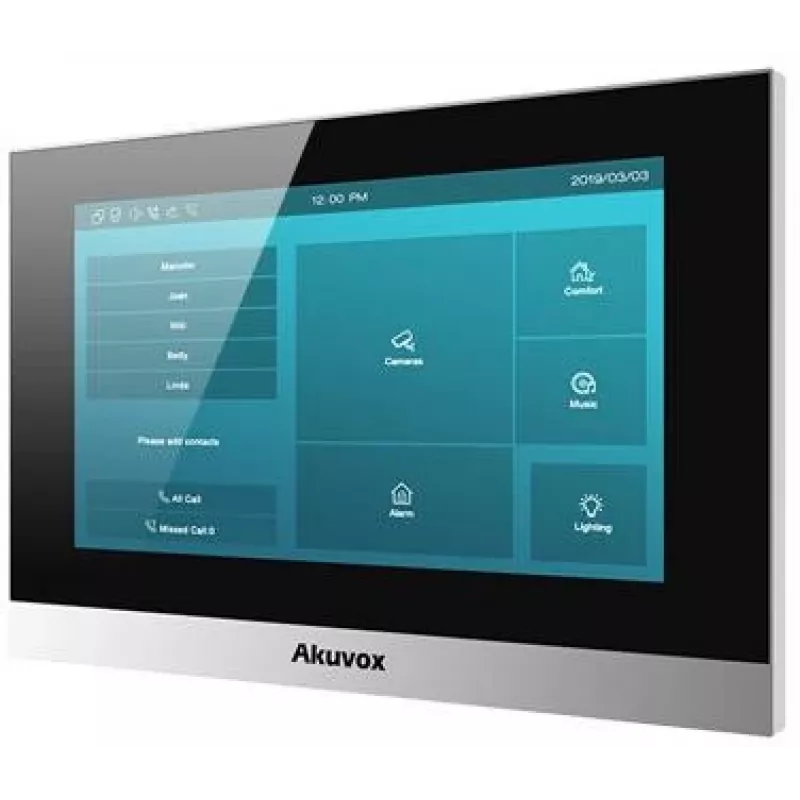 Akuvox C313W Prateado Monitor de Vídeo Porteiro com Ecrã Tátil de 7 Polegadas