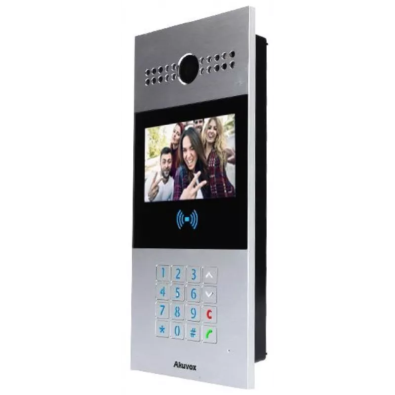 AKUVOX AKV-R28A Posto de Porteiro IP com Ecrã Tátil de 7 Polegadas, Reconhecimento Facial e PoE