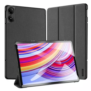 Dux Ducis Domo Capa com Flip e Smart Sleep para Xiaomi Redmi Pad Pro (4G/5G)/Poco Pad 12.1 - Preto
