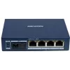 Hikvision DS-3D504TP-A Switch Industrial PoE Não Gerido, 4 Portas PoE+, 1 Uplink SFP, Orçamento 60W