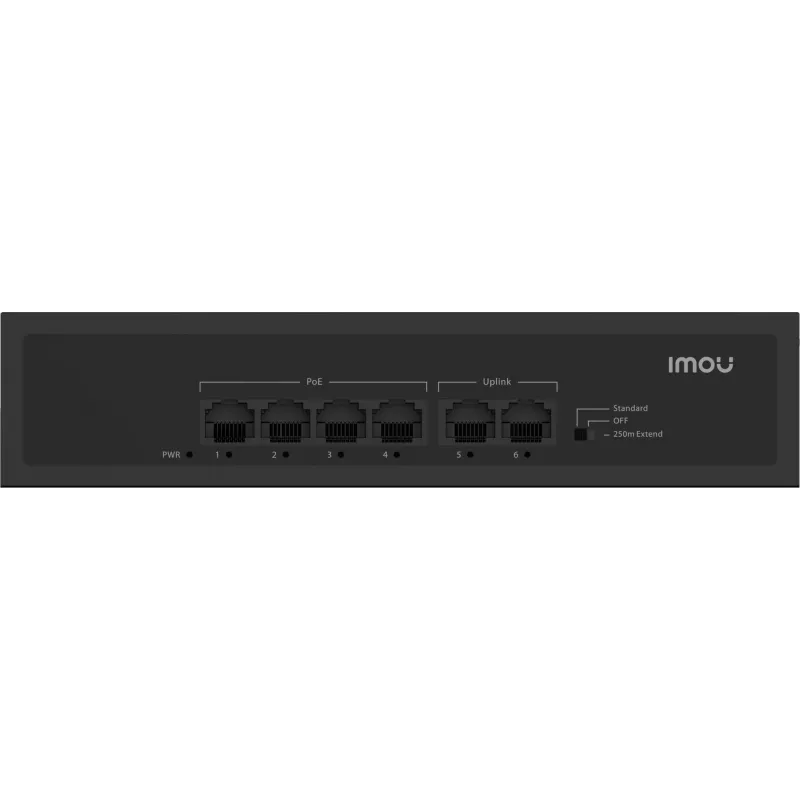Imou SF106P Switch PoE+ 6 Portas (4x PoE, 2x Uplink, Orçamento 60W)