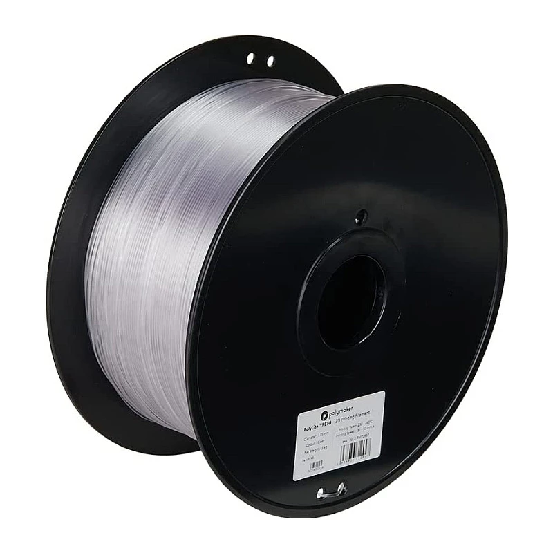 POLMASK PETG 1,75mm Transparente 1kg Filamento para impressora 3D