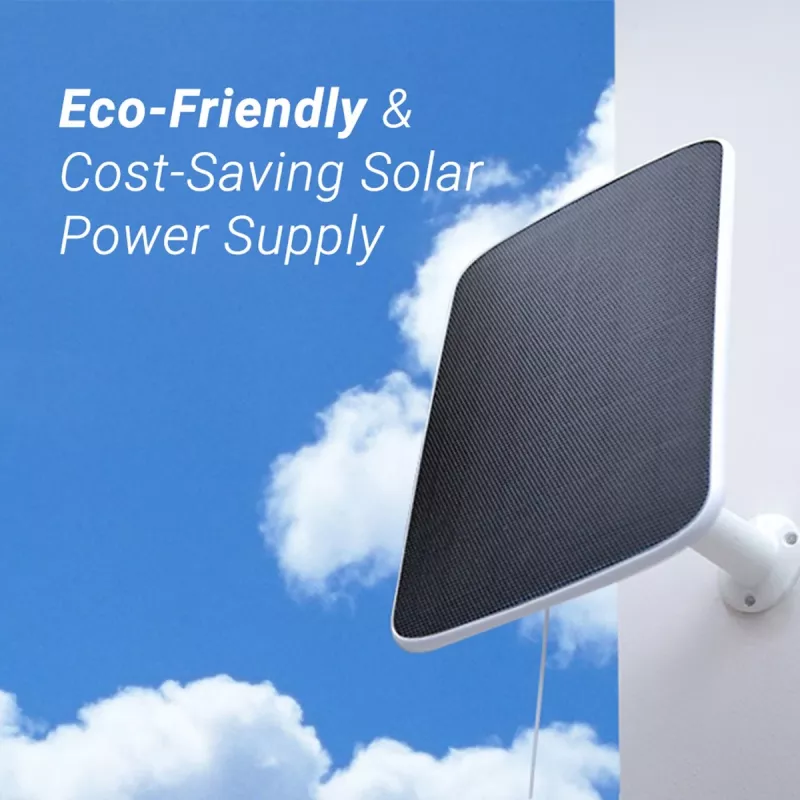 EZVIZ EB3 Câmara IP sem fios 3MP com painel solar, USB-C, visão noturna a cores, áudio bidirecional, IP65, bateria 5200mAh