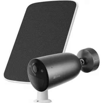 EZVIZ EB3 Câmara IP sem fios 3MP com painel solar, USB-C, visão noturna a cores, áudio bidirecional, IP65, bateria 5200mAh