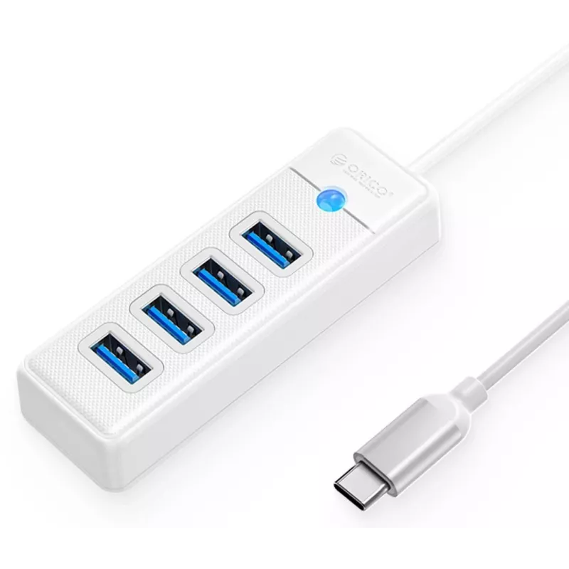 Hub USB-C ORICO PW4U-C3-015-WH-EP 4x USB-A 3.2 Gen 1 branco