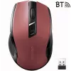 Rato ótico sem fios UGREEN MU006 2.4GHz / Bluetooth 5.0 4000 DPI - vermelho
