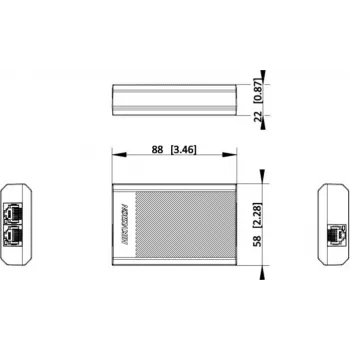 Extensor Gigabit PoE Hikvision DS-3E0503DP-E/R, 1x PoE In, 2x PoE Out, 802.3af/at, 30 W
