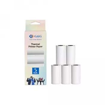 Papel térmico G&G 5 rolos 57 x 30 mm 6,6 m de comprimento (21690)