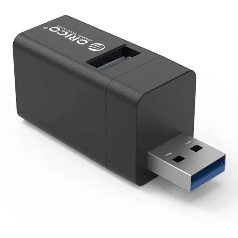 Hub USB 3.0 mini ORICO de 3 portas em alumínio (5 Gbps, 3x USB-A)