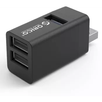 Hub USB 3.0 mini ORICO de 3 portas em alumínio (5 Gbps, 3x USB-A)