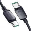 Cabo de carregamento rápido USB-C para USB-C Joyroom S-CC100A141B 120cm 60W 5A preto