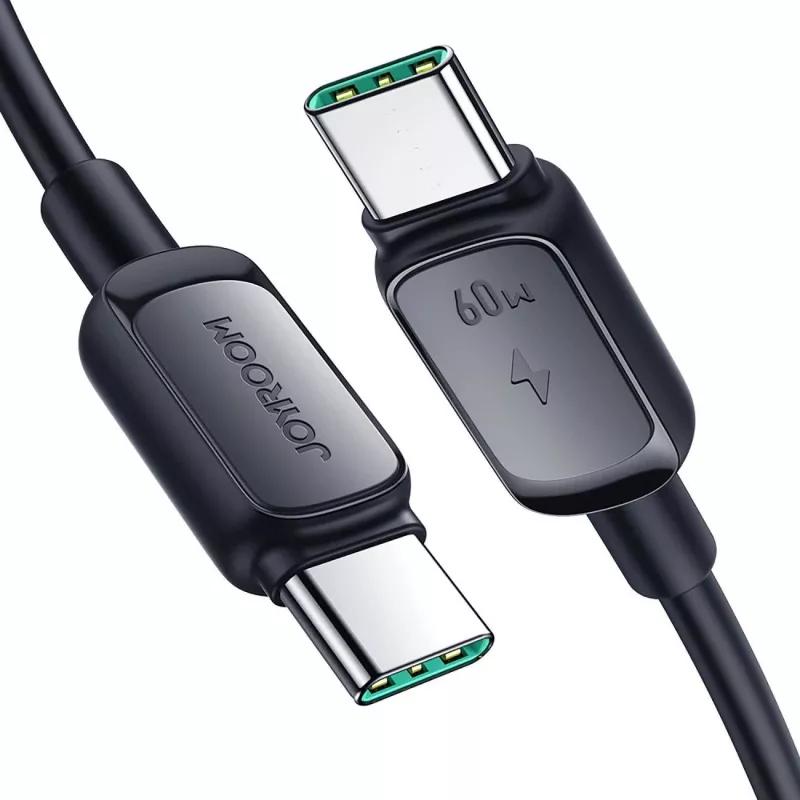 Cabo de carregamento rápido USB-C para USB-C Joyroom S-CC100A141B 120cm 60W 5A preto