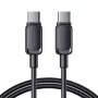 Cabo de carregamento rápido USB-C para USB-C Joyroom S-CC100A141B 120cm 60W 5A preto