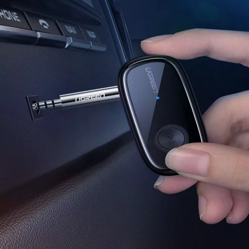 Recetor de áudio Bluetooth 5.0 AUX aptX, aptX LL mini jack UGREEN preto (70304)