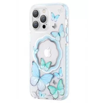 Capa magnética MagSafe Kingxbar Apple iPhone 14 Pro Max Butterfly Series azul