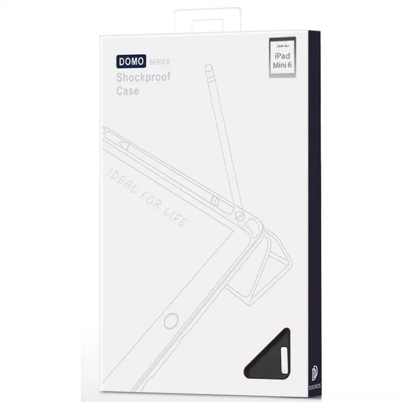 Dux Ducis Domo Capa dobrável com suporte para caneta para iPad Mini 7/6, preta