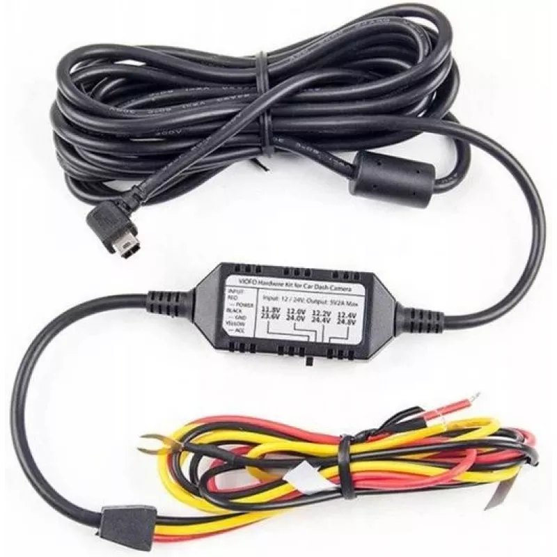 VIOFO HK3 Kit de ligação direta Mini USB 5V/2A Adaptador de alimentação para dash cam