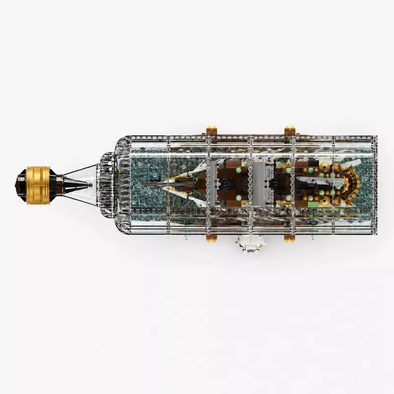 MOULD KING 10067 Flying Dutchman Barco numa garrafa Conjunto de construção (2499 peças)