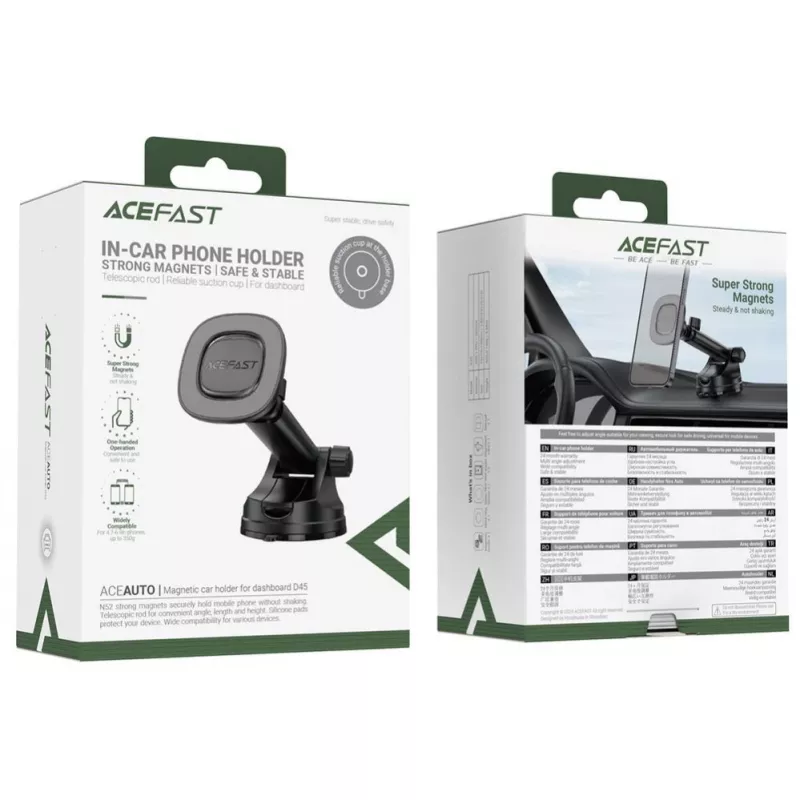 ACEFAST D45 Suporte magnético para painel de automóvel, universal preto