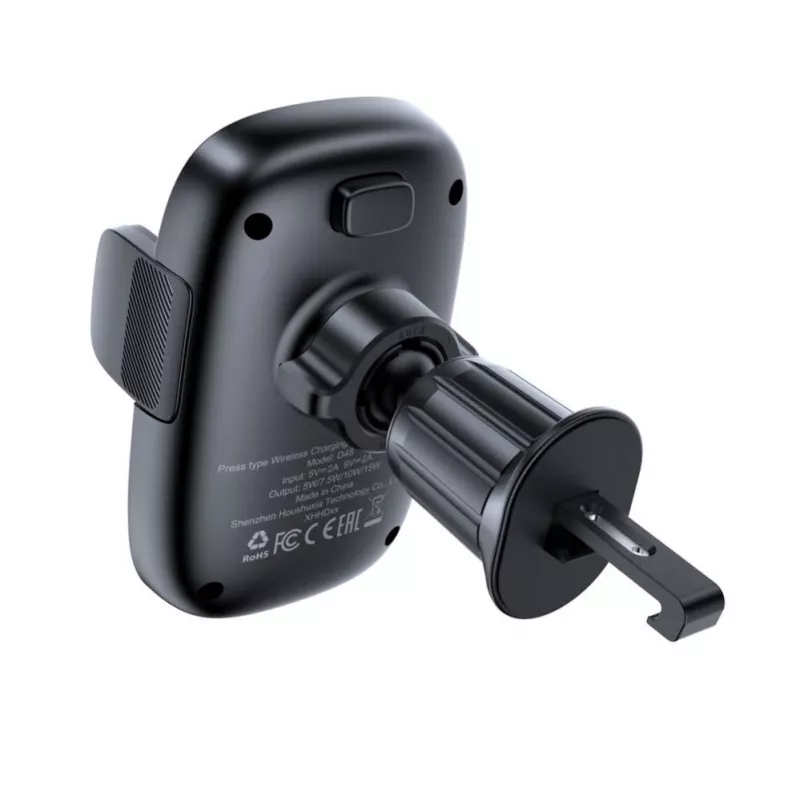 Acefast D48 Suporte para ventilação de automóvel com carregador sem fios preto