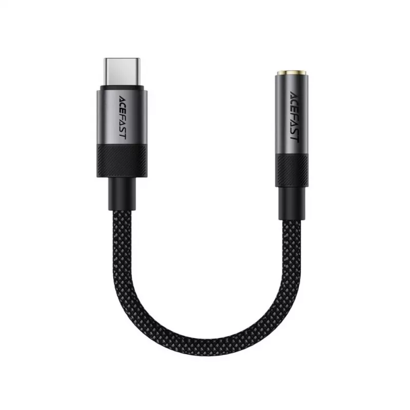 Acefast USB-C para 3,5 mm J12 Adaptador de áudio preto