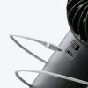 JISULIFE Ventilador de mão 4 Preto - Mini ventilador portátil USB recarregável com 3 velocidades, design dobrável
