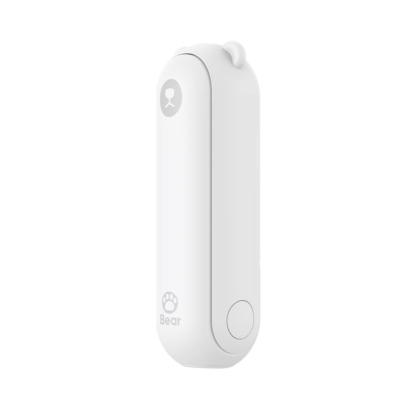 JISULIFE Ventilador de mão 8 Branco portátil USB com power bank 2000mAh e lanterna