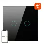 AVATTO TS02-EU-B2 Interruptor inteligente de luz WiFi 2 canais Preto