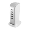 Carregador USB Dudao 5x com cabo de alimentação EU integrado branco (A5EU)